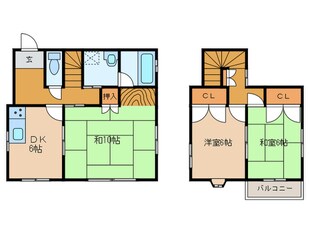 川辺島田様貸家の物件間取画像